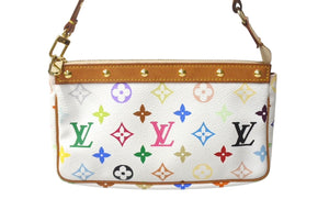 LOUIS VUITTON ルイヴィトン ポシェット アクセソワール アクセサリーポーチ M92649 モノグラム マルチカラー 村上隆 美品 中古 4b001919
