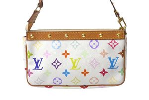 LOUIS VUITTON ルイヴィトン ポシェット アクセソワール アクセサリーポーチ M92649 モノグラム マルチカラー 村上隆 美品 中古 4b001919
