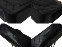 Load image into Gallery viewer, 極美品 CHANEL シャネル マトラッセ23 Wフラップ Wチェーン ショルダーバッグ 1番台 ラムスキン ココマーク ブラック ゴールド金具 中古 4b001921