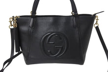 Load image into Gallery viewer, 極美品 GUCCI グッチ SOHO ソーホー ハンドバッグ ショルダーバッグ 369176 2way レザー ゴールド金具 ブラック 美品 中古 4b001922