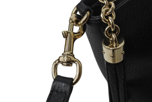 極美品 GUCCI グッチ SOHO ソーホー ハンドバッグ ショルダーバッグ 369176 2way レザー ゴールド金具 ブラック 美品 中古 4b001922
