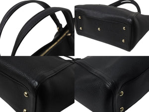 極美品 GUCCI グッチ SOHO ソーホー ハンドバッグ ショルダーバッグ 369176 2way レザー ゴールド金具 ブラック 美品 中古 4b001922