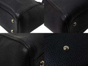 極美品 GUCCI グッチ SOHO ソーホー ハンドバッグ ショルダーバッグ 369176 2way レザー ゴールド金具 ブラック 美品 中古 4b001922