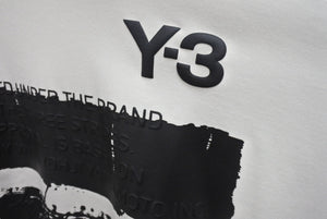 極美品 Y-3 ワイスリー U GFX LOGO LS TEE ロングスリーブ 長袖ゲームシャツ ポロシャツ ホワイト サイズM 中古 4b001926