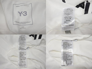 極美品 Y-3 ワイスリー U GFX LOGO LS TEE ロングスリーブ 長袖ゲームシャツ ポロシャツ ホワイト サイズM 中古 4b001926