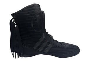 新品同様 Adidas × STELLA McCARTNEY アディダス×ステラマッカートニー ラサント フリンジ ハイカット スニーカー日本限定カラー ブラック サイズ27.0cm 中古 4b001931