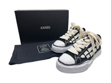 Load image into Gallery viewer, 新品未使用 AMIRI × Maison MIHARA YASUHIRO アミリ × メゾンミハラヤスヒロ ピーターソン OG ソール キャンバス ロートップ スニーカー ボーンズ ブラック サイズ43 中古 4b001932