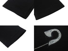 Load image into Gallery viewer, CHRISTIAN DIOR クリスチャンディオール 安全ピン ロンT 長袖Tシャツ ラインストーン ブラック シルバー サイズ10 美品 中古 4b001941