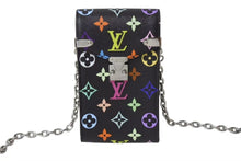 Load image into Gallery viewer, 極美品 LOUIS VUITTON ルイヴィトン フォンポーチ メティス ショルダーバッグ M14098 モノグラム マルチカラー ブラック 村上隆 中古 4b001950