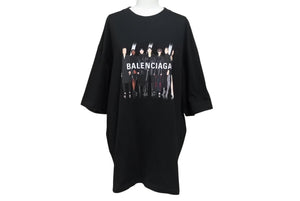 BALENCIAGA バレンシアガ 19SS Real Balenciaga Tee リアルバレンシアガ 半袖Tシャツ 612966 サイズL ブラック 美品 中古 4b001956