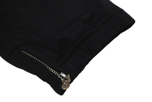 CHROMEHEARTS クロムハーツ TRASH PICK UP PLUS NYL ナイロンパンツ スパンデックス ブラックシルバー金具 サイズL 美品 中古 4b001957 