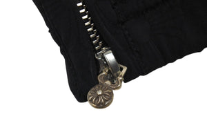 CHROMEHEARTS クロムハーツ TRASH PICK UP PLUS NYL ナイロンパンツ スパンデックス ブラックシルバー金具 サイズL 美品 中古 4b001957 