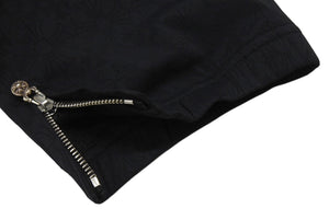 CHROMEHEARTS クロムハーツ TRASH PICK UP PLUS NYL ナイロンパンツ スパンデックス ブラックシルバー金具 サイズL 美品 中古 4b001957 