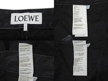 Load image into Gallery viewer, LOEWE ロエベ アナグラム バギージーンズ コットン アナグラム カットアウト フェード サイズ32 ブラック 美品 中古 4b001958