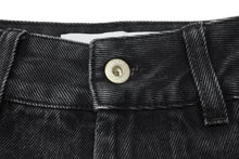 Load image into Gallery viewer, LOEWE ロエベ アナグラム バギージーンズ コットン アナグラム カットアウト フェード サイズ32 ブラック 美品 中古 4b001958