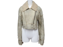 Load image into Gallery viewer, 極美品 CHRISTIAN DIOR クリスチャンディオール ムートンジャケット 4A20127070 ラムスキン カーキ ベージュ サイズ36 中古 4b001960