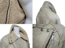 Load image into Gallery viewer, 極美品 CHRISTIAN DIOR クリスチャンディオール ムートンジャケット 4A20127070 ラムスキン カーキ ベージュ サイズ36 中古 4b001960