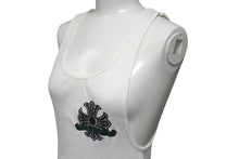 Load image into Gallery viewer, CHROME HEARTS クロムハーツ CHプラス ホースシュー タンクトップ ホワイト グリーン ブラック サイズL 良品 中古 4b001962 正規品