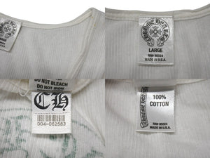 CHROME HEARTS クロムハーツ CHプラス ホースシュー タンクトップ ホワイト グリーン ブラック サイズL 良品 中古 4b001962 正規品