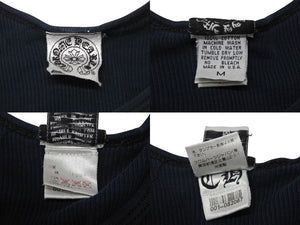 CHROME HEARTS クロムハーツ タンクトップ CHクロス アメリカ製 コットン ブラック ホワイト サイズM 良品 中古 4b001963 