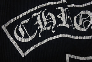CHROME HEARTS クロムハーツ タンクトップ CHクロス アメリカ製 コットン ブラック ホワイト サイズM 良品 中古 4b001963 