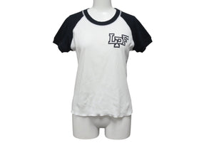 Lucien Pellat-Finet ルシアン ペラフィネ スカル半袖Tシャツ サイズS ラグラン プリント ホワイト ブラック 良品 中古 4b001964 