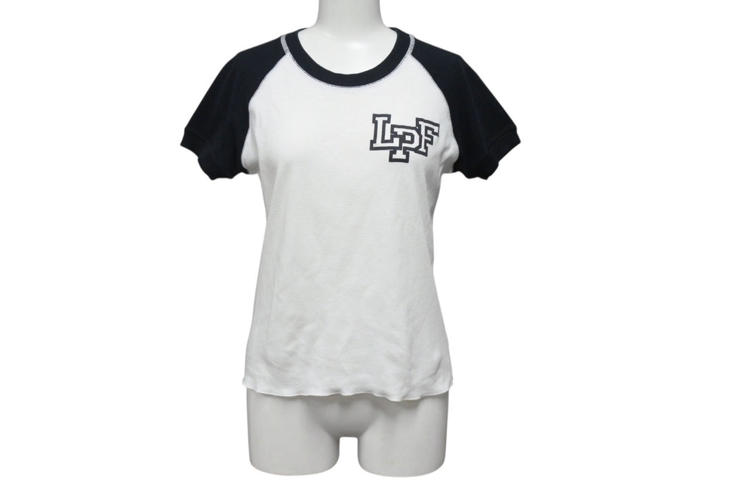 Lucien Pellat-Finet ルシアン ペラフィネ スカル半袖Tシャツ サイズS ラグラン プリント ホワイト ブラック 良品 中古 4b001964 