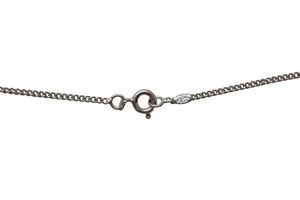 極美品 CHANEL シャネル ココマーク ネックレス 05V シルバー ホワイト メタル ロゴ アクセサリー ジュエリー 5.8g 中古 4b001974
