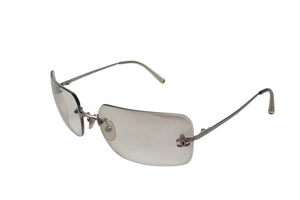 CHANEL シャネル リムレス サングラス 4017 c.124/6I サイズ62□17 120 ココマーク シルバー グレー 美品 中古 4b001977