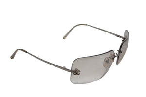 CHANEL シャネル リムレス サングラス 4017 c.124/6I サイズ62□17 120 ココマーク シルバー グレー 美品 中古 4b001977