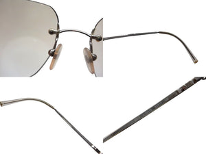 CHANEL シャネル リムレス サングラス 4017 c.124/6I サイズ62□17 120 ココマーク シルバー グレー 美品 中古 4b001977