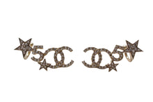 Load image into Gallery viewer, 極美品 CHANEL シャネル ラインストーン ココマーク スター No5 ピアス C22S 両耳用 ゴールド 重量約5.6g 中古 4b001979