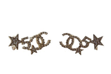 Load image into Gallery viewer, 極美品 CHANEL シャネル ラインストーン ココマーク スター No5 ピアス C22S 両耳用 ゴールド 重量約5.6g 中古 4b001979