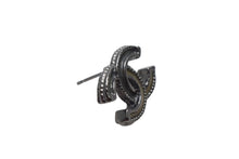 Load image into Gallery viewer, CHANEL シャネル ココマーク ラウンドチェーン ピアス A12A 重量約6.0g グレー イエロー シルバー メタル 両耳用 美品 中古 4b001980
