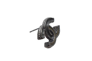 CHANEL シャネル ココマーク ラウンドチェーン ピアス A12A 重量約6.0g グレー イエロー シルバー メタル 両耳用 美品 中古 4b001980