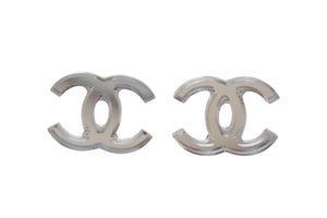 CHANEL シャネル ココマーク ピアス 重量約1.8g 09C刻印 ココマーク メタル プラスチック GP ゴールド クリア 両耳用 美品 中古 4b001981
