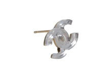 Load image into Gallery viewer, CHANEL シャネル ココマーク ピアス 重量約1.8g 09C刻印 ココマーク メタル プラスチック GP ゴールド クリア 両耳用 美品 中古 4b001981