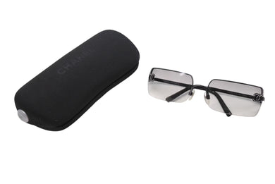 CHANEL シャネル ココマーク ラインストーン サングラス ブラック プラスチック メタル 62◻︎15 4104 アイウェア 小物 メガネ 美品 中古 4b001988