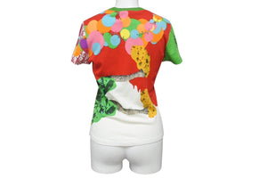 極美品 ChristianDior クリスチャンディオール アートプリントスモール 半袖Tシャツ ホワイト マルチカラー サイズ38 中古 4b001996