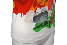 Load image into Gallery viewer, 極美品 ChristianDior クリスチャンディオール アートプリントスモール 半袖Tシャツ ホワイト マルチカラー サイズ38 中古 4b001996