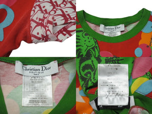 極美品 ChristianDior クリスチャンディオール アートプリントスモール 半袖Tシャツ ホワイト マルチカラー サイズ38 中古 4b001996