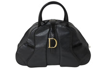 Load image into Gallery viewer, Christian Dior クリスチャンディオール ハンドバッグ MA-0011 レザー トロッター柄 ガリアーノ期 ブラック系 美品 中古 4b001998