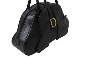 Christian Dior クリスチャンディオール ハンドバッグ MA-0011 レザー トロッター柄 ガリアーノ期 ブラック系 美品 中古 4b001998