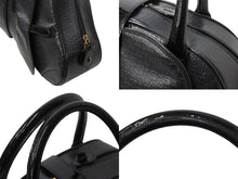 Load image into Gallery viewer, Christian Dior クリスチャンディオール ハンドバッグ MA-0011 レザー トロッター柄 ガリアーノ期 ブラック系 美品 中古 4b001998