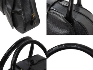 Christian Dior クリスチャンディオール ハンドバッグ MA-0011 レザー トロッター柄 ガリアーノ期 ブラック系 美品 中古 4b001998
