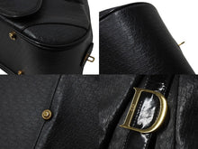 Load image into Gallery viewer, Christian Dior クリスチャンディオール ハンドバッグ MA-0011 レザー トロッター柄 ガリアーノ期 ブラック系 美品 中古 4b001998
