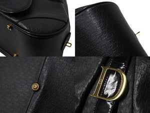 Christian Dior クリスチャンディオール ハンドバッグ MA-0011 レザー トロッター柄 ガリアーノ期 ブラック系 美品 中古 4b001998