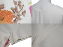 Load image into Gallery viewer, CHRISTIAN DIOR クリスチャンディオール フローラルプリント Vネック 半袖Tシャツ 6P16155471 アイボリー マルチカラー サイズ40 美品 中古 4b002000