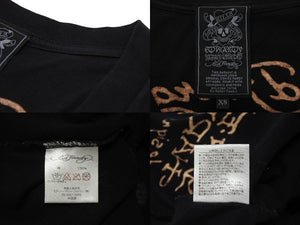 Ed Hardy エドハーディ LOVE KILLS SLOWLY 半袖Tシャツ サイズXS コットン ラインストーン ブラック 美品 中古 4b002005