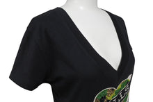 Load image into Gallery viewer, Ed Hardy エドハーディ LOVE KILLS SLOWLY 半袖Tシャツ サイズXS コットン ラインストーン ブラック 美品 中古 4b002005